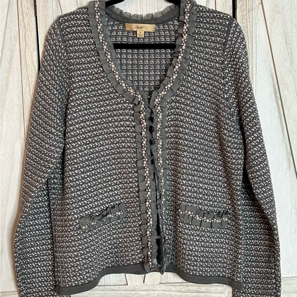 Motto Sweaters - Motto Cardigan sweater with pearl detail